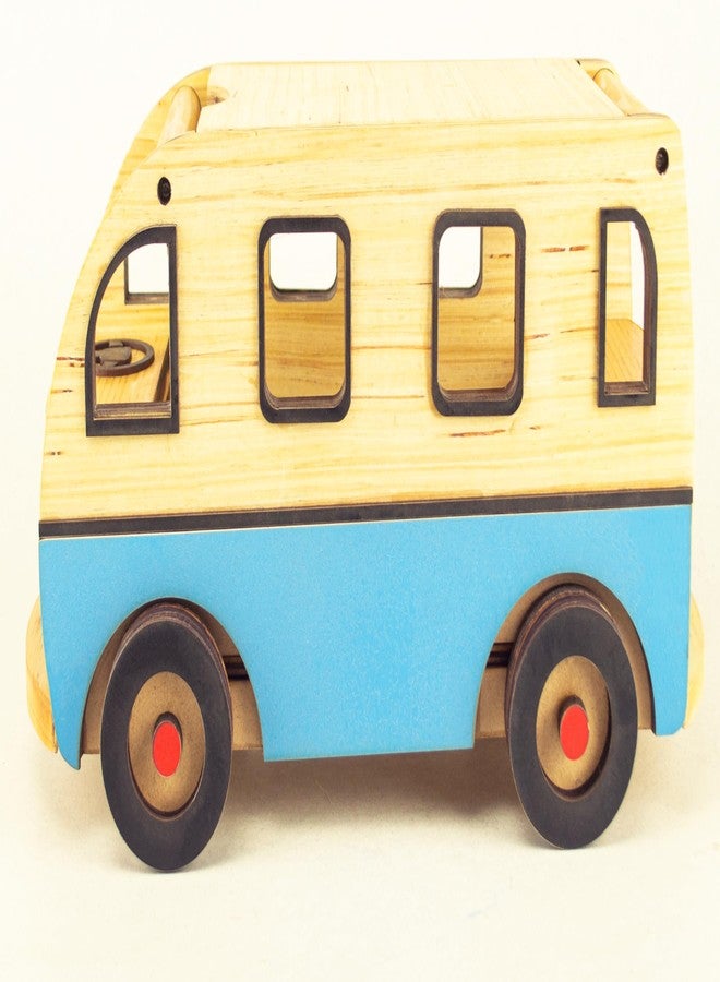Techny Birds Technybirds Wooden Toy Bus and Animals 2 Toy Book Combo | Educational Toys for Kids | Montessori Learning| Animal Recognition Toys | Fine Motor Skills Development - Image 5
